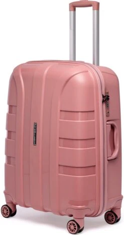 ©TROLLEYZ - Paris No.5 - Reiskoffer - 69cm Met TSA Slot - Dubbele Wielen - 360° Spinners - 100% Polypropyleen - Reiskoffer In Rose Blush -Koffer Winkel 634x1200 10