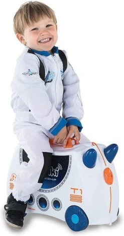 Trunki Ride-on Reiskoffer Incl. Stickers - Skye Ruimteschip -Koffer Winkel 634x1200