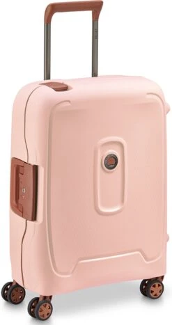 Delsey Moncey 4 Wheel Slim Cabin Trolley 55 Pink -Koffer Winkel 635x1200 2