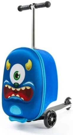 Jongens Koffer Hand Bagage Koffer En Step In 1 - Blauw - 21 Liter - 40x20x25 Cm Incl. Nekkussen Vliegtuig -Koffer Winkel 652x1200