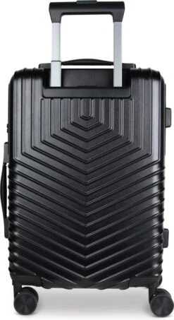 Merkloos Reiskoffer - 20 Inch - USB Aansluiting - Zwart - Handbagage -Koffer Winkel 654x1200 2