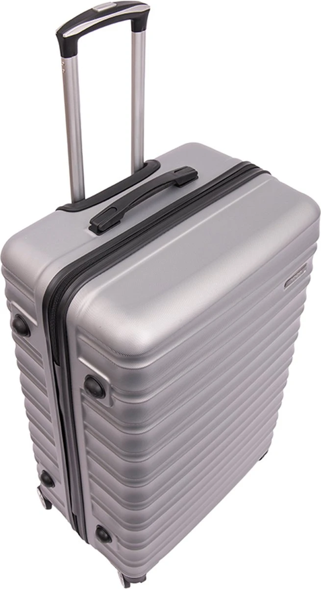 Tobeyz - Kofferset - 3-delig Grijs Handbagage - Verrijdbaar Op 4 Wielen - Stevig ABS - Lichtgewicht, Hardshell 7 Tobeyz - Kofferset - 3-delig Grijs Handbagage - Verrijdbaar Op 4 Wielen - Stevig ABS - Lichtgewicht, Hardshell - Afbeelding 5