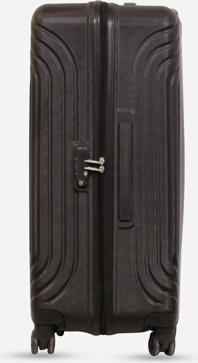 ©TROLLEYZ - Florence No.7 - Reiskoffer 78cm Met TSA Slot - Dubbele Wielen - 360° Spinners - 100% ABS - Reiskoffer In Night Black 4 ©TROLLEYZ - Florence No.7 - Reiskoffer 78cm Met TSA Slot - Dubbele Wielen - 360° Spinners - 100% ABS - Reiskoffer In Night Black - Afbeelding 2