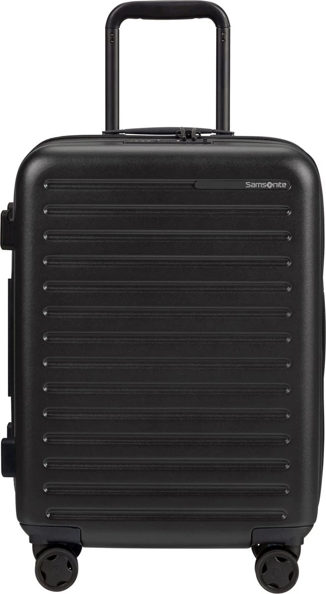 Samsonite Reiskoffer - Stackd Spinner 55/20 Exp (Handbagage) Black 3 Samsonite Reiskoffer - Stackd Spinner 55/20 Exp (Handbagage) Black