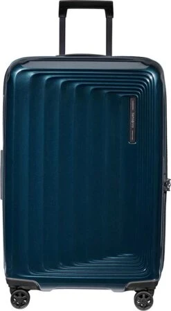 Samsonite Reiskoffer - Nuon Spinner 69/25 Exp (Medium) Metallic Dark Blue -Koffer Winkel 661x1200 14