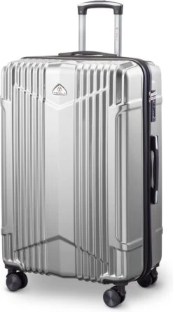 Tesla PC - Reiskoffer - 75 Cm - 4 Wielen - Zilver