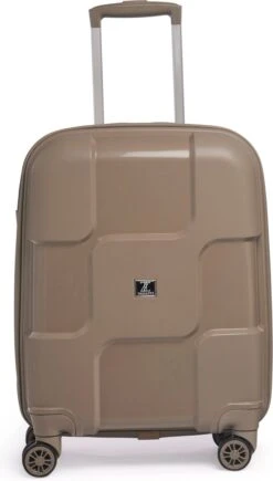 ©TROLLEYZ - Venice No.10 - Trolley - 55cm Met TSA Slot - Dubbele Wielen - 360° Spinners - 100% Polypropyleen - Handbagage Koffer In Pearl Sand