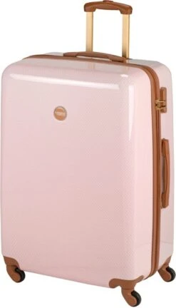 Princess Traveller Trendy Dots - Reiskoffer- Roze - L - 76cm -Koffer Winkel 686x1200 10