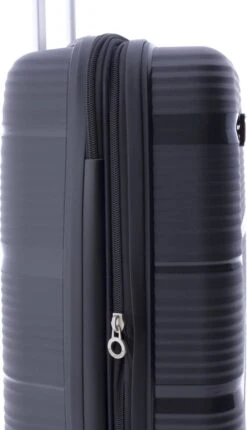 Gladiator Bionic S Handbagage Koffer Expandable - 55 Cm - TSA Slot - Zwart -Koffer Winkel 689x1200