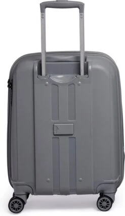 ©TROLLEYZ - Venice No.10 - Trolley - 55cm Met TSA Slot - Dubbele Wielen - 360° Spinners - 100% Polypropyleen - Handbagage Koffer In Silver Stone -Koffer Winkel 693x1200