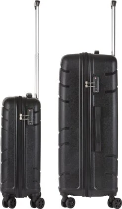 TravelZ Big Bars Kofferset - Trolleyset TSA 2-delig - Handbagage En Groot - Zwart -Koffer Winkel 701x1200 12