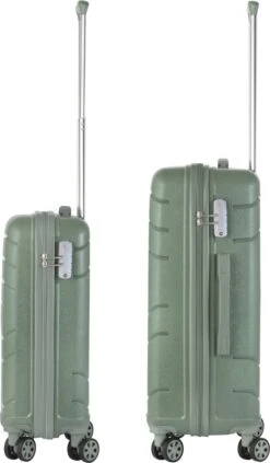 TravelZ Big Bars Kofferset - Trolleyset TSA 2-delig - Handbagage En Groot - Olijf -Koffer Winkel 701x1200 13