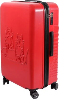Biggdesign Cats Handbagage - Reiskoffer - Koffer - Rood -Koffer Winkel 714x1200