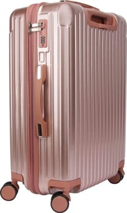 Royal Swiss - Kofferset - Cijferslot- Lichtgewicht Koffer - 4 Wielen- Rosé Gold -Koffer Winkel 716x1200 11
