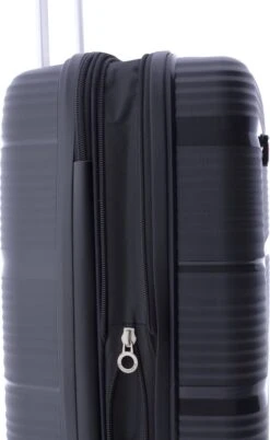 Gladiator Bionic S Handbagage Koffer Expandable - 55 Cm - TSA Slot - Zwart -Koffer Winkel 737x1200 2