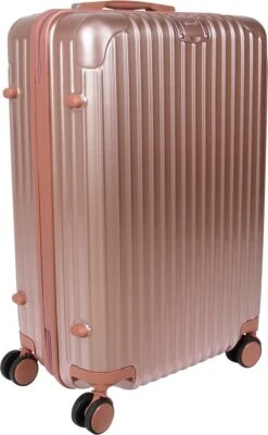 Royal Swiss - Kofferset - Cijferslot- Lichtgewicht Koffer - 4 Wielen- Rosé Gold -Koffer Winkel 741x1200 6