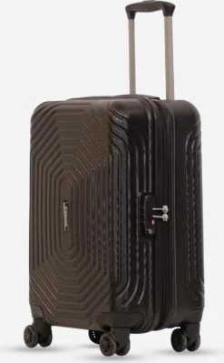 ©TROLLEYZ - Florence No.7 - Trolley - 55cm Met TSA Slot - Dubbele Wielen - 360° Spinners - 100% ABS - Handbagage Koffer In Night Black