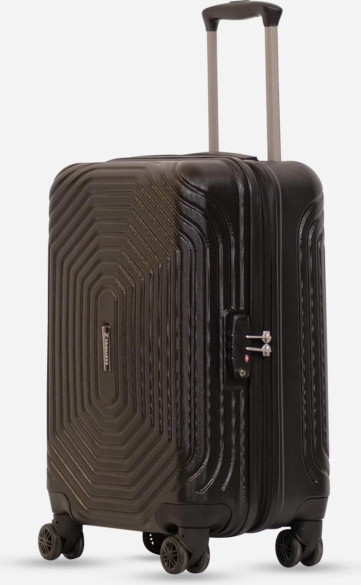 ©TROLLEYZ - Florence No.7 - Trolley - 55cm Met TSA Slot - Dubbele Wielen - 360° Spinners - 100% ABS - Handbagage Koffer In Night Black 3 ©TROLLEYZ - Florence No.7 - Trolley - 55cm Met TSA Slot - Dubbele Wielen - 360° Spinners - 100% ABS - Handbagage Koffer In Night Black