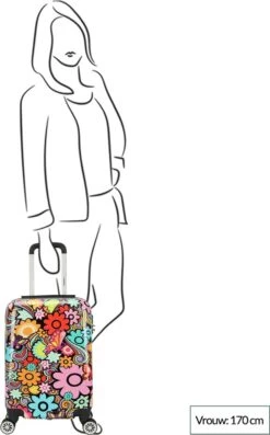 Decent Forenza Handbagage Koffer - 55 Cm - Flowers -Koffer Winkel 746x1200