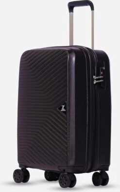 ©TROLLEYZ - Ibiza No.3 - Reiskoffer 69cm Met TSA Slot - Dubbele Wielen - 360° Spinners - 100% ABS - Reiskoffer In Night Black