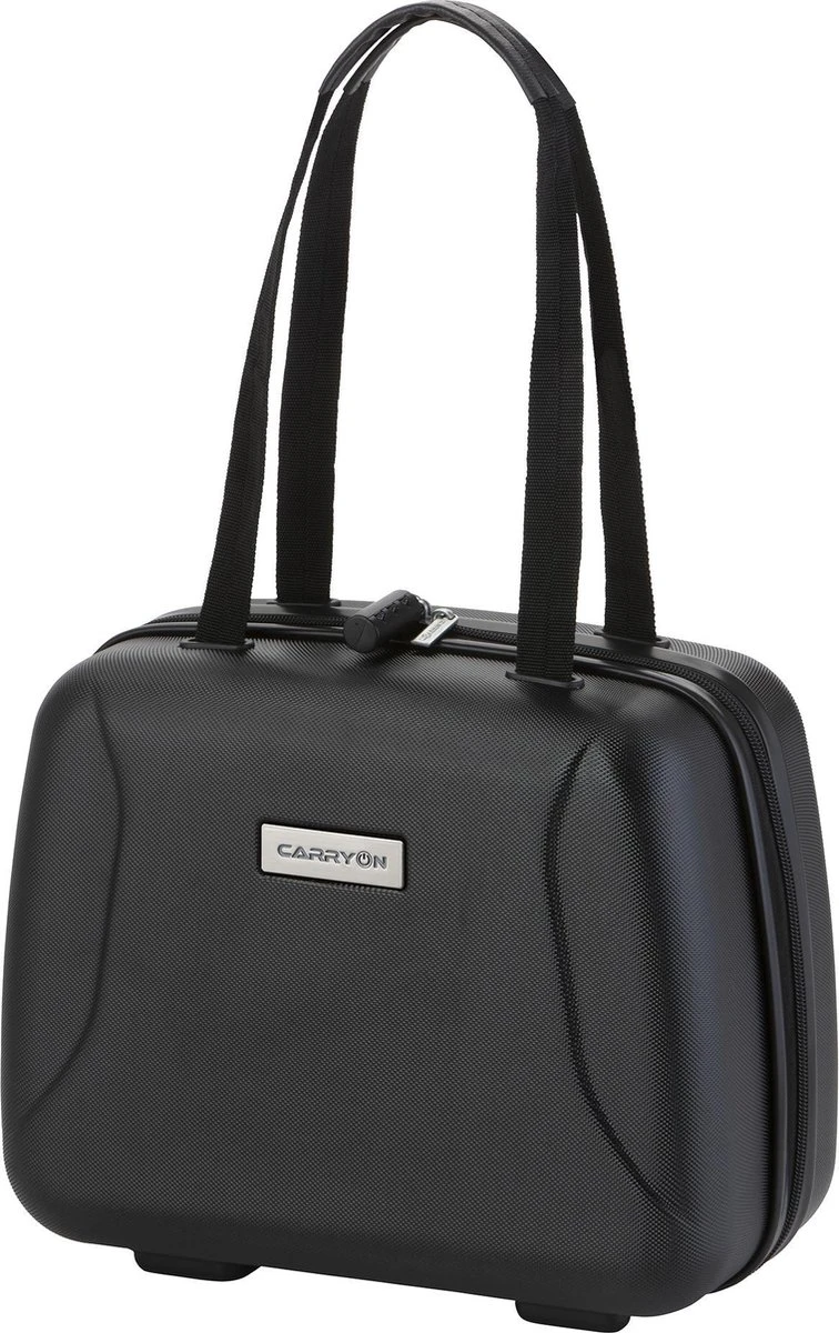 CarryOn Skyhopper Handbagage En Beautycase - 55cm TSA Trolley En Make-up Koffer - Zwart 4 CarryOn Skyhopper Handbagage En Beautycase - 55cm TSA Trolley En Make-up Koffer - Zwart - Afbeelding 2