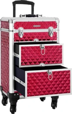 Cosmetic Case Trolley - Professionele Make-up Case - Kapperskoffer Met 4 Uitneembare Wielen -Koffer Winkel 759x1200 1