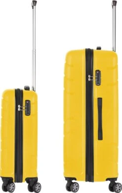 TravelZ Big Bars Kofferset - Trolleyset TSA 2-delig - Handbagage En Groot - Geel -Koffer Winkel 762x1200 11