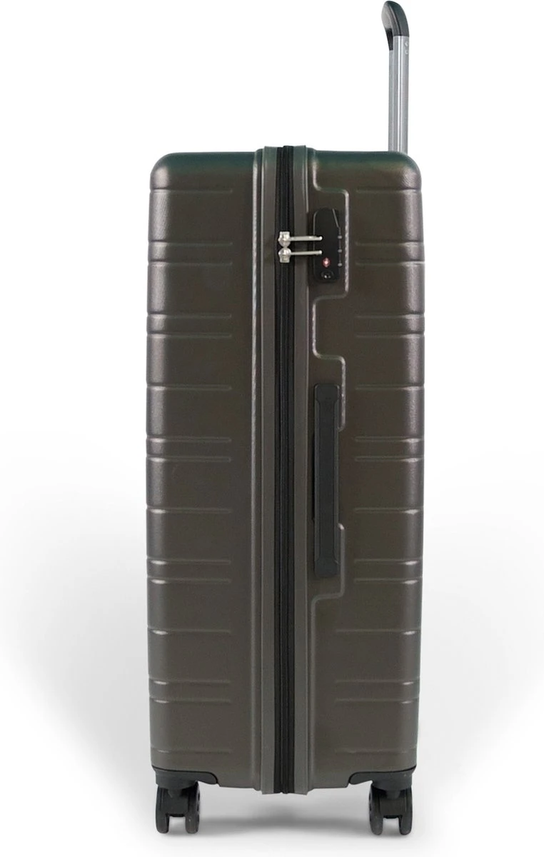 ©TROLLEYZ - Amsterdam No.9 - Reiskoffer 78cm Met TSA Slot - Dubbele Wielen - 360° Spinners - 100% ABS - Reiskoffer In Cloudy Grey 4 ©TROLLEYZ - Amsterdam No.9 - Reiskoffer 78cm Met TSA Slot - Dubbele Wielen - 360° Spinners - 100% ABS - Reiskoffer In Cloudy Grey - Afbeelding 2