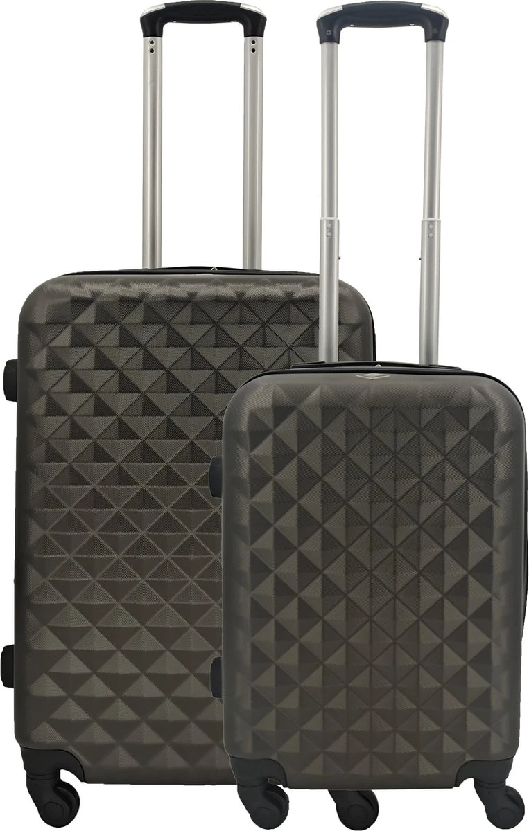 SB Travelbags Kofferset - 2 Delige 'Expandable' Koffer - Donker Grijs - 65cm/55cm 3 SB Travelbags Kofferset - 2 Delige 'Expandable' Koffer - Donker Grijs - 65cm/55cm