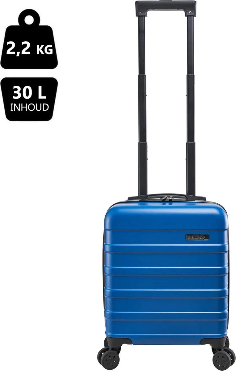 CabinMax Handbagage Koffer - Trolley 30L - Harde Reiskoffer - 45x36x20cm - Lichtgewicht - Groot Capaciteit - Aegean Blue 8 CabinMax Handbagage Koffer - Trolley 30L - Harde Reiskoffer - 45x36x20cm - Lichtgewicht - Groot Capaciteit - Aegean Blue - Afbeelding 6