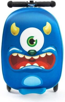 Jongens Koffer Hand Bagage Koffer En Step In 1 - Blauw - 21 Liter - 40x20x25 Cm Incl. Nekkussen Vliegtuig -Koffer Winkel 766x1200 6