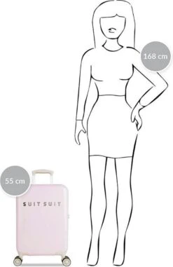 SUITSUIT - Fabulous Fifties - Pink Dust - Handbagage (55 Cm) -Koffer Winkel 777x1200