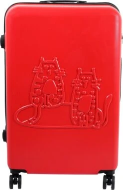 Biggdesign Cats Handbagage - Reiskoffer - Koffer - Rood -Koffer Winkel 778x1200 1