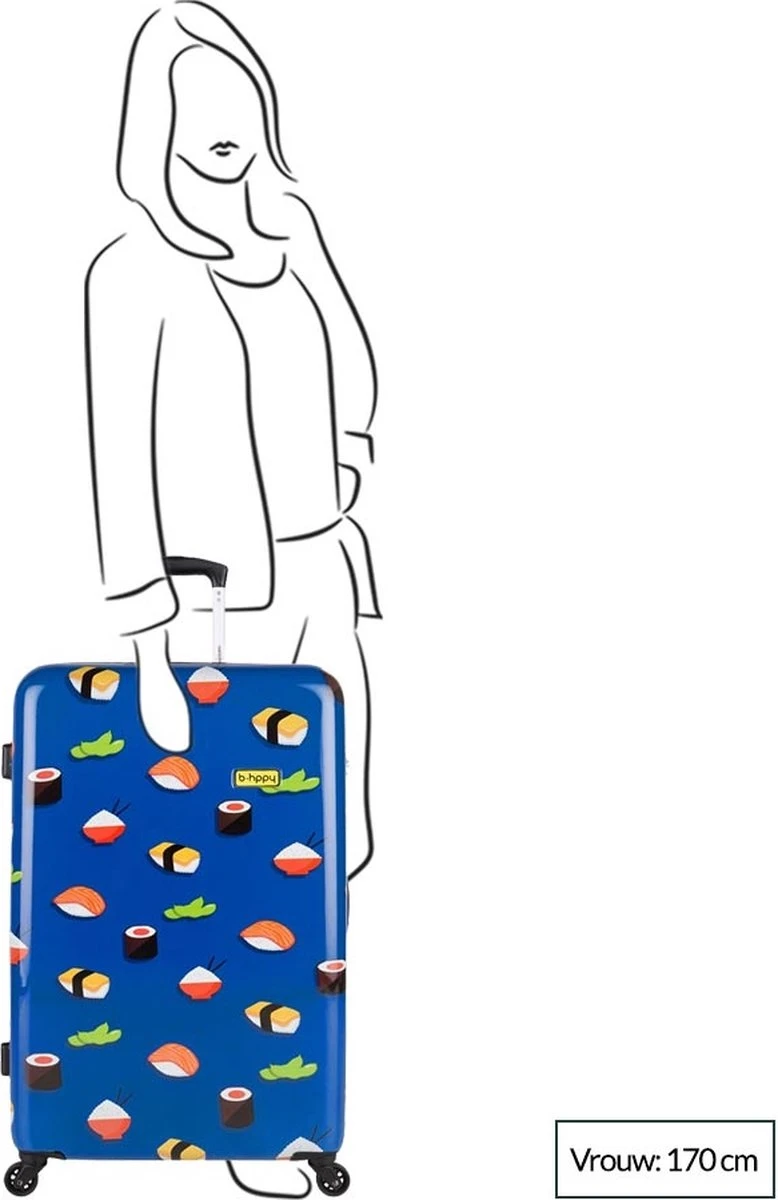 BHPPY - Roll'ing Sushi - Reiskoffer (76 Cm) 4 BHPPY - Roll'ing Sushi - Reiskoffer (76 Cm) - Afbeelding 2