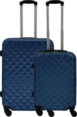 SB Travelbags Kofferset - 2 Delige 'Expandable' Koffer - Blauw - 65cm/55cm