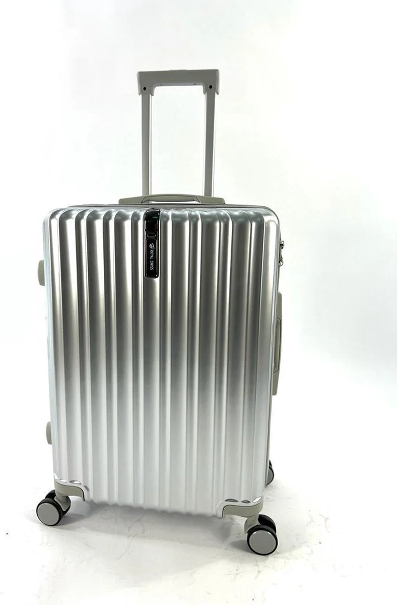 AATravel M Reiskoffer - Trolley ABS - Met Dubbele Wielen - 63 Cm - 66 Liter - Zilver 3 AATravel M Reiskoffer - Trolley ABS - Met Dubbele Wielen - 63 Cm - 66 Liter - Zilver