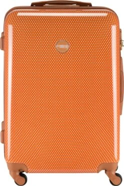 Princess Traveller Trendy Dots - Reiskoffer - Terra - M - 66cm -Koffer Winkel 798x1200 9