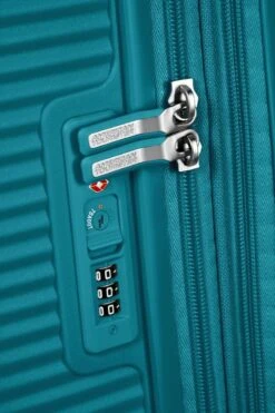 American Tourister Soundbox Spinner Spinner Reiskoffer (Medium) - 81 Liter - Jade Green -Koffer Winkel 799x1200 169