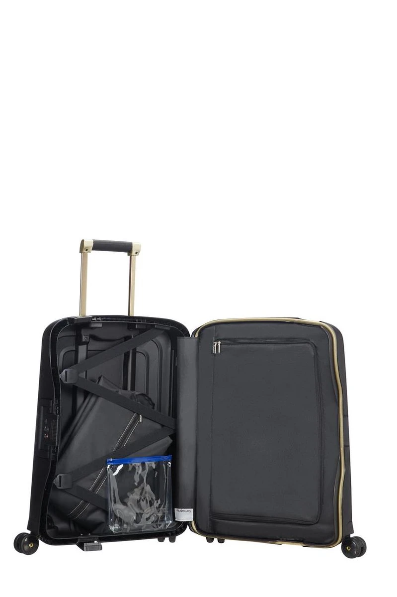 Samsonite Reiskoffer - S'Cure Dlx Spinner 55/20 (Handbagage) Black/Gold Deluscious 6 Samsonite Reiskoffer - S'Cure Dlx Spinner 55/20 (Handbagage) Black/Gold Deluscious - Afbeelding 4