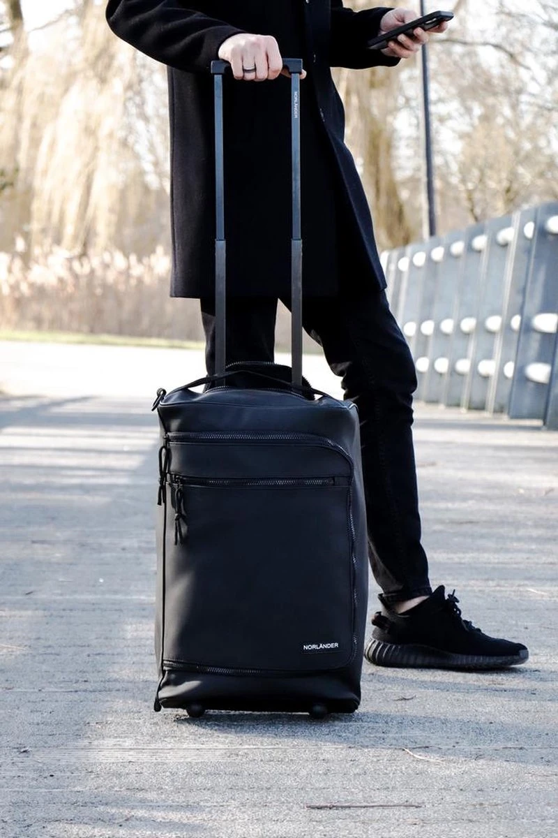 Norlander Lyon Trolleytas - Dull PU - 21 Liter - Zwart 12 Norlander Lyon Trolleytas - Dull PU - 21 Liter - Zwart - Afbeelding 10