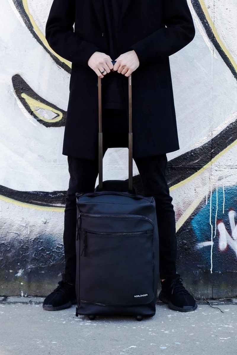 Norlander Lyon Trolleytas - Dull PU - 21 Liter - Zwart 13 Norlander Lyon Trolleytas - Dull PU - 21 Liter - Zwart - Afbeelding 11