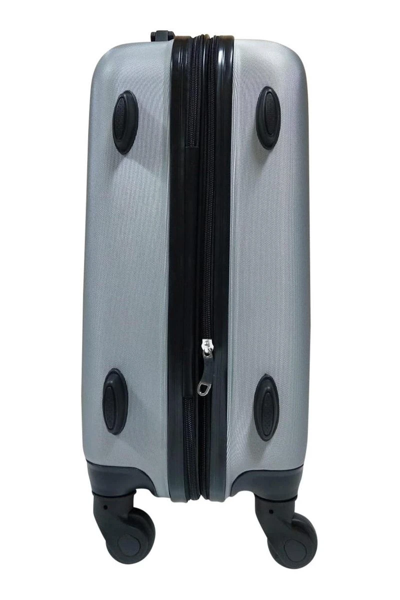 SB Travelbags 'Expandable' Handbagage Koffer 53cm 4 Wielen Trolley - Zilver 8 SB Travelbags 'Expandable' Handbagage Koffer 53cm 4 Wielen Trolley - Zilver - Afbeelding 6