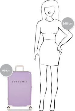 SUITSUIT - Fabulous Fifties - Royal Lavender - Reiskoffer (66 Cm) 24 SUITSUIT - Fabulous Fifties - Royal Lavender - Reiskoffer (66 Cm) -Koffer Winkel 808x1200 1