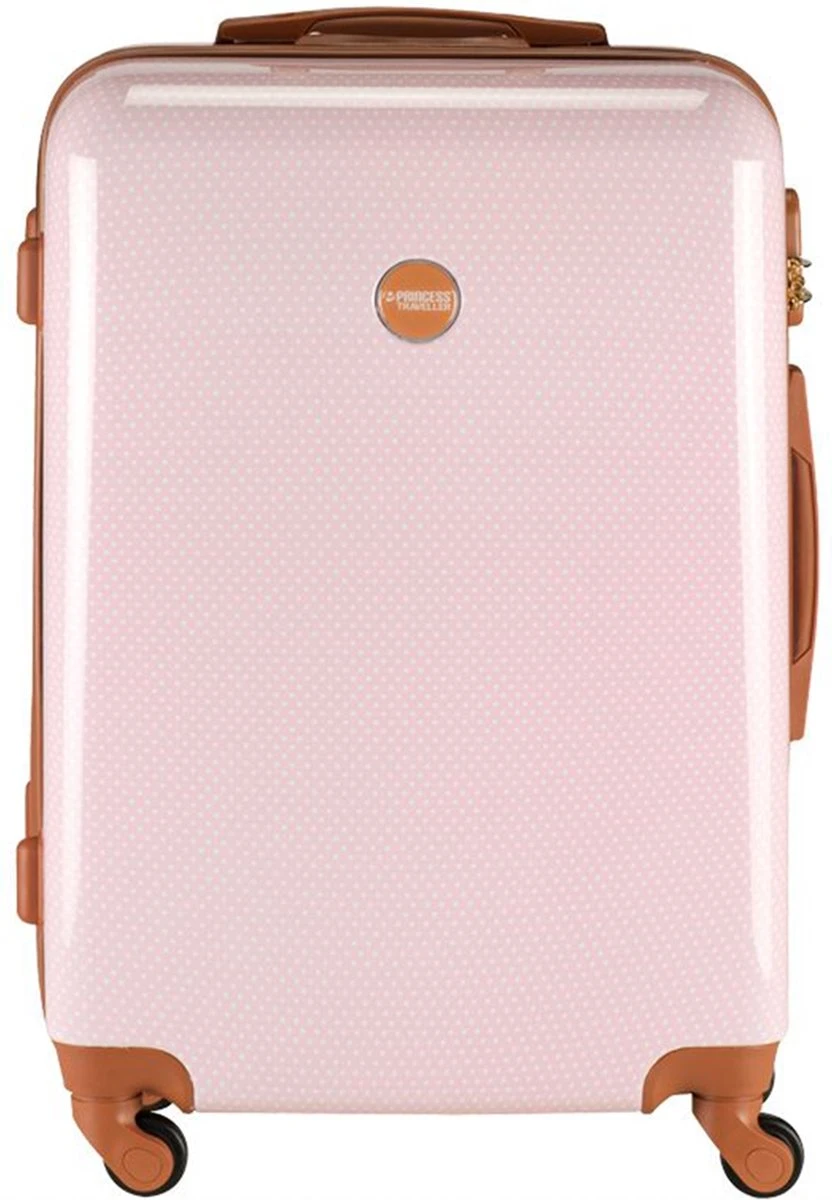 Princess Traveller Trendy Dots - Reiskoffer - Roze - M - 66cm 8 Princess Traveller Trendy Dots - Reiskoffer - Roze - M - 66cm - Afbeelding 6