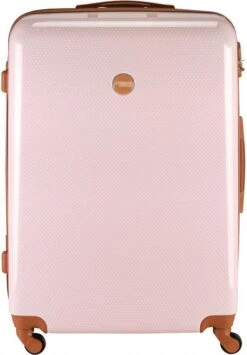 Princess Traveller Trendy Dots - Reiskoffer- Roze - L - 76cm -Koffer Winkel 835x1200 5