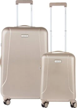 CarryOn Skyhopper Kofferset – TSA Handbagage + Reiskoffer 78cm – Dubbele Wielen - Champagne -Koffer Winkel 855x1200 4
