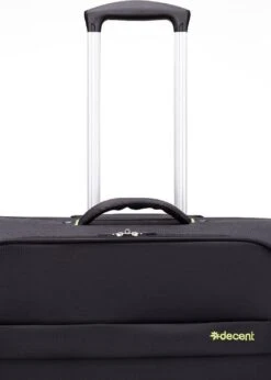 Decent Handbagage Koffer / Trolley / Reiskoffer - 50 Cm - 35 Liter - Polyester - Super-Light - Zwart -Koffer Winkel 857x1200 4