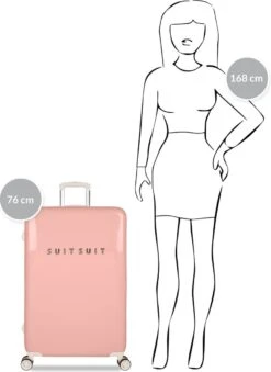 SUITSUIT - Fabulous Fifties - Papaya Peach - Reiskoffer (76 Cm) 21 SUITSUIT - Fabulous Fifties - Papaya Peach - Reiskoffer (76 Cm) -Koffer Winkel 875x1200 1