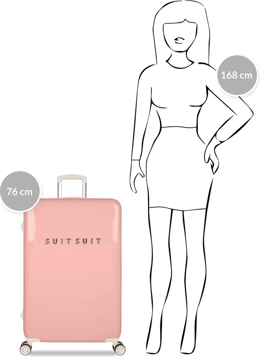 SUITSUIT - Fabulous Fifties - Papaya Peach - Reiskoffer (76 Cm) 5 SUITSUIT - Fabulous Fifties - Papaya Peach - Reiskoffer (76 Cm) - Afbeelding 3