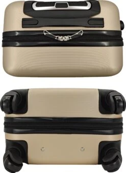 SB Travelbags Bagage Koffer 65cm 4 Wielen Trolley - Champagne -Koffer Winkel 877x1200 6